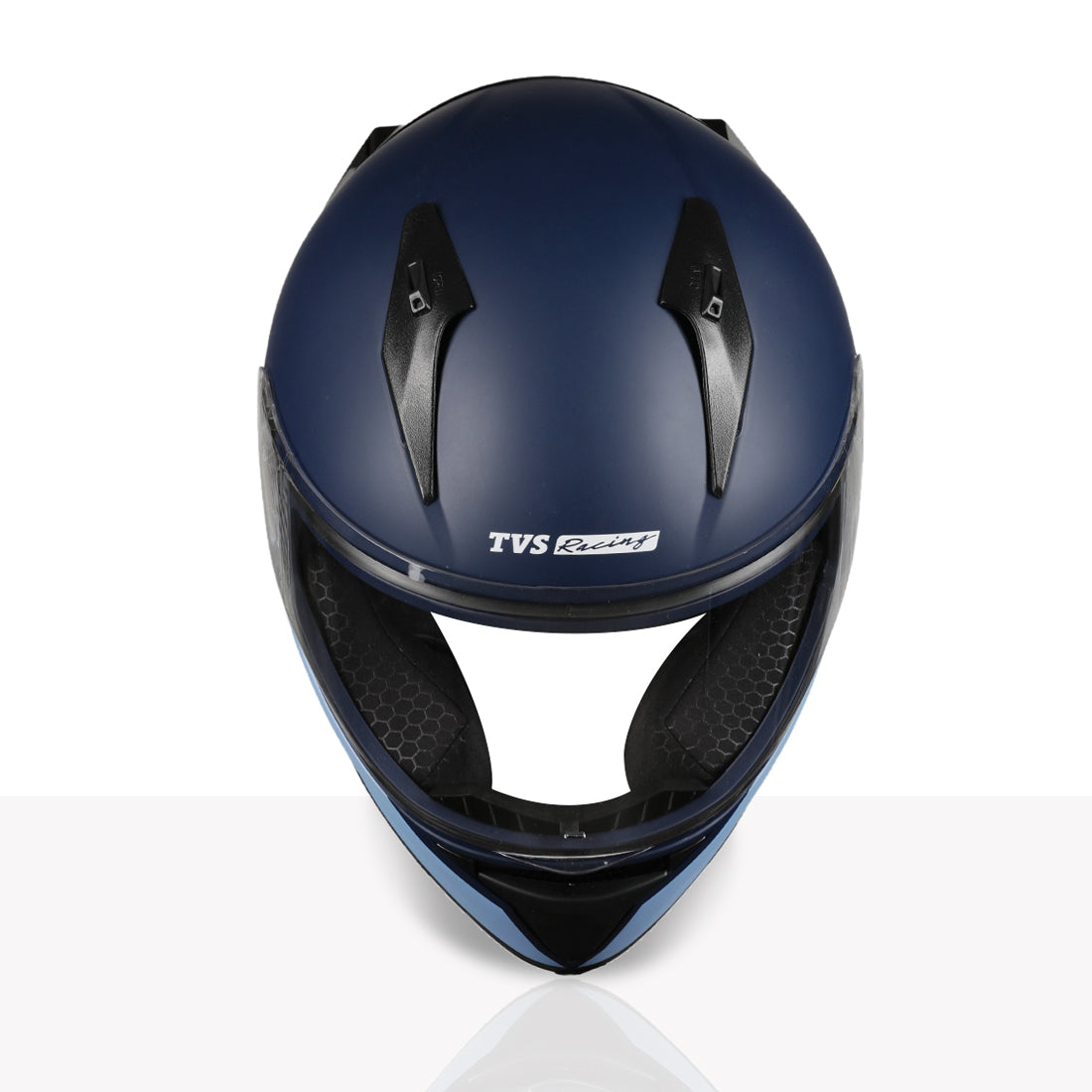 TVS Racing Anti Boring Bluetooth Integrated Full Face Helmet for Men and Women, ISI DOT Certified, ABS Shell, Built In Bluetooth 5.2, USB C Charging, Music Calls Navigation